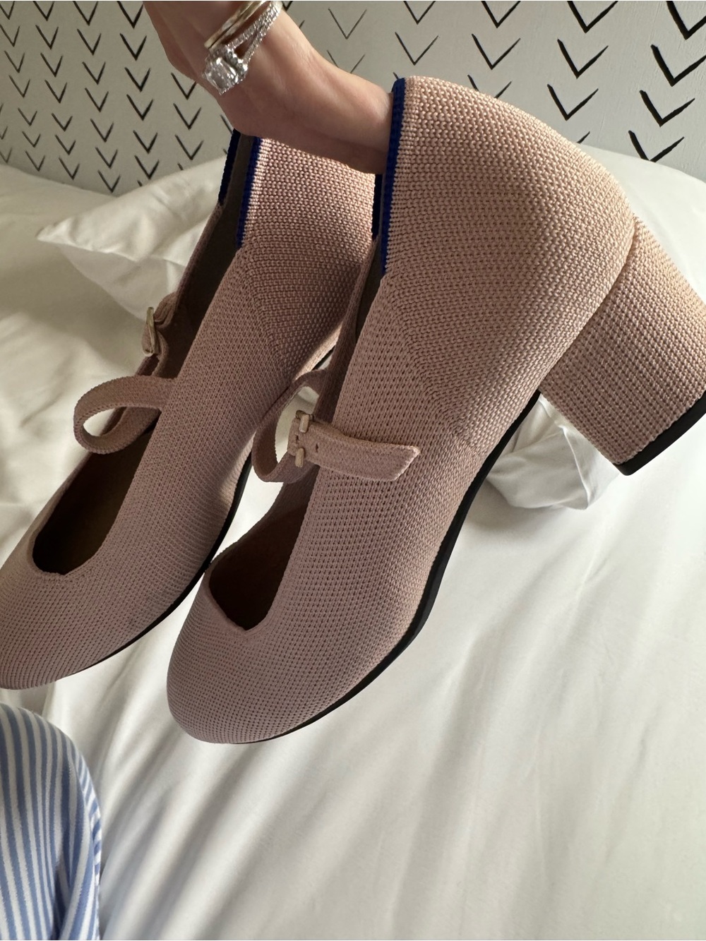 Rothy's Pink Mary Jane Block Heel Pumps - Picture 12 of 13